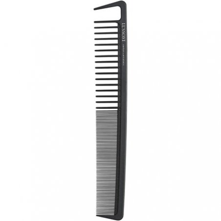 T4B Lussoni Cutting Comb Shatterproof Carbon Hair Cutting Comb for All Hair Types with Antistatic and Negative Ions