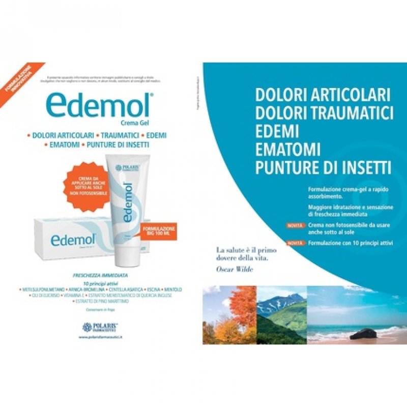 Edemol Pain Relief Gel for Trauma, Edema, Hematomas, Insect Bites 100ml