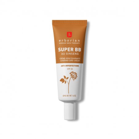 Erborian Super BB Cream with Ginseng Full Coverage BB Cream for Acne Prone Skin Caramel 40ml
