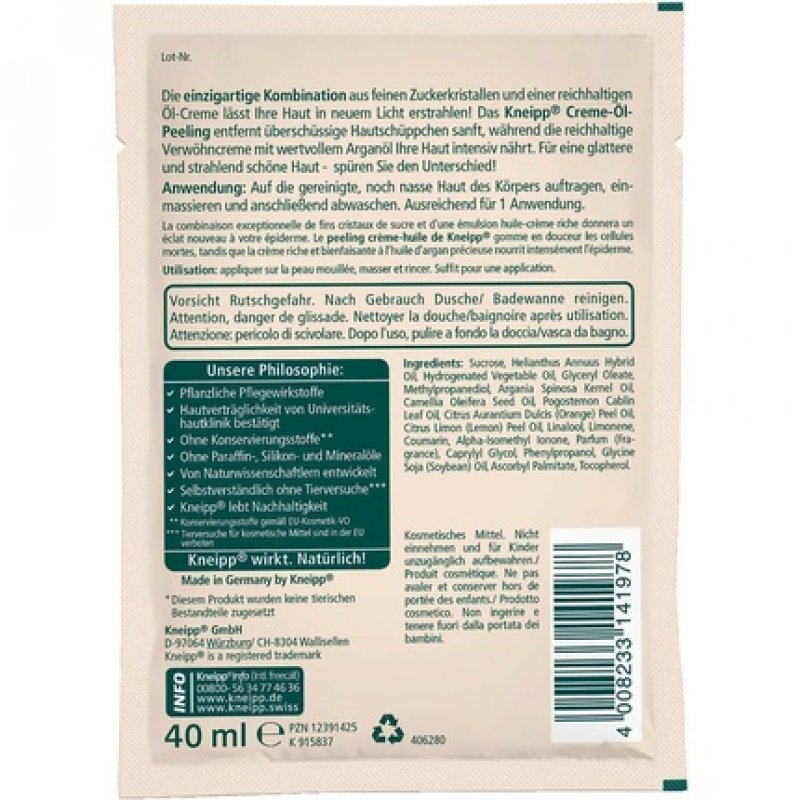 Kneipp Creme Oil Peel 40ml