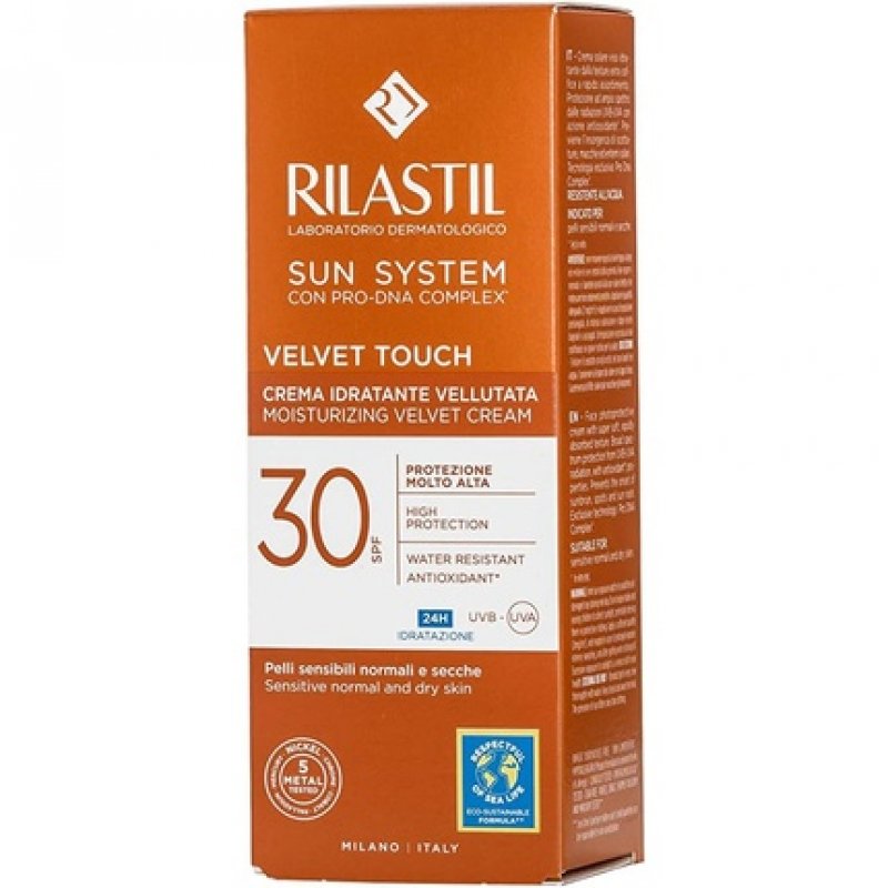 Rilastil Sun System Velvet Cream SPF30 Face Sunscreen Protection 50ml