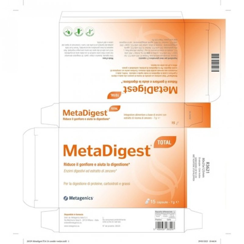 Metagenics Metadigest Total Enzyme Supplement 15 Capsules