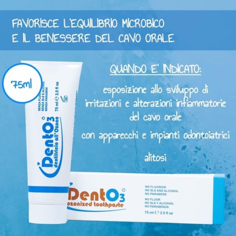 INNOVARES DentO3 Ozone Toothpaste with Ozonized Sunflower Oil 75ml Tube