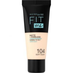 Maybelline New York Fit Me Matte & Poreless Foundation 104 Soft Ivory 30ml