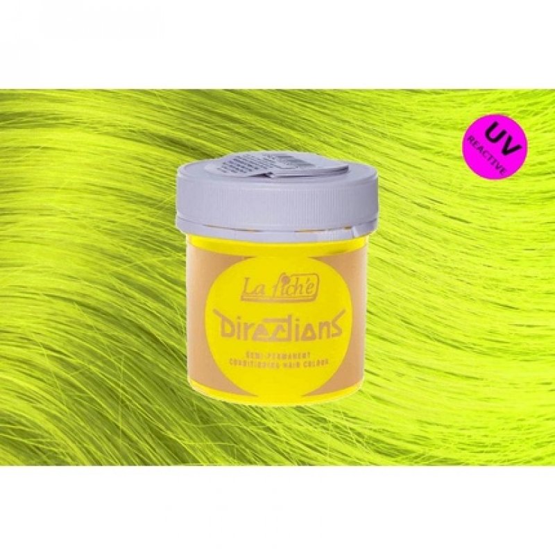 New La Riche Directions Semi-Permanent Hair Color 88ml Fluorescent Yellow - Pack of 4