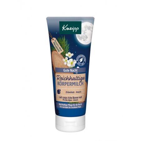 Kneipp Rich Body Milk Good Night with Shea Butter and Essential Oils from Stone Pine and Amyris for a Restful Sleep