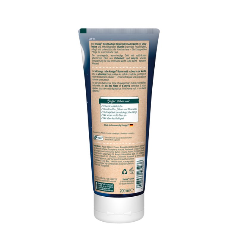Kneipp 917747 crème et lotion pour le corps 200 ml Lait Unisexe