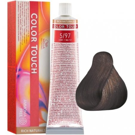Wella Color Touch Rich Naturals Ammonia Free Hair Color 5/97 Light Brown Cendre Sabbia
