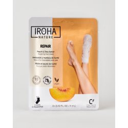 Iroha Nature Repairing Socks Mask for Feet Peach