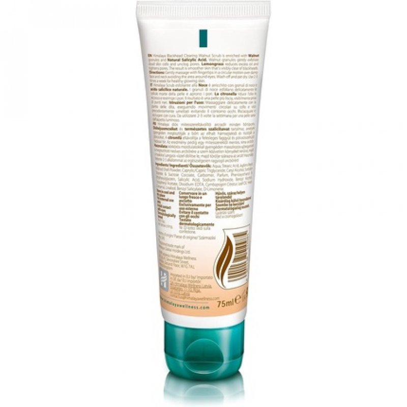 Himalaya Gentle Exfoliating Walnut Scrub with Walnuts and Wheat Germ for Clear Skin 75ml
