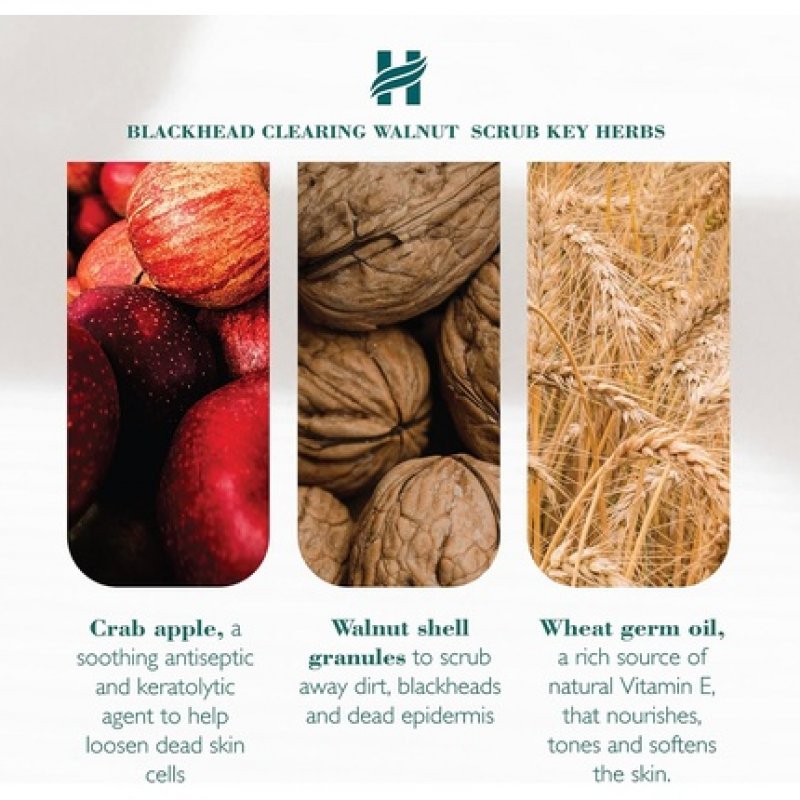 Himalaya Gentle Exfoliating Walnut Scrub with Walnuts and Wheat Germ for Clear Skin 75ml