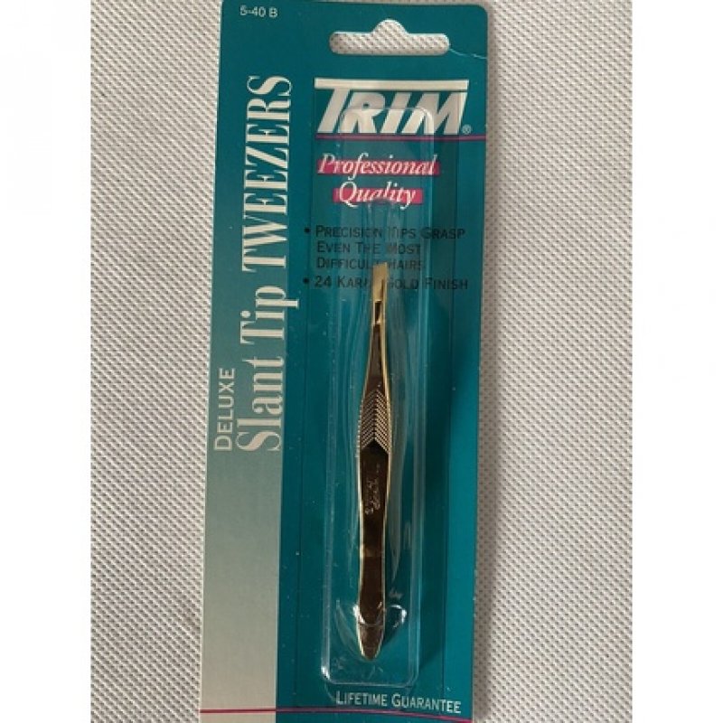 Borte Deluxe Slant Tip Tweezer with 24 Karat Gold Surface 5-40B