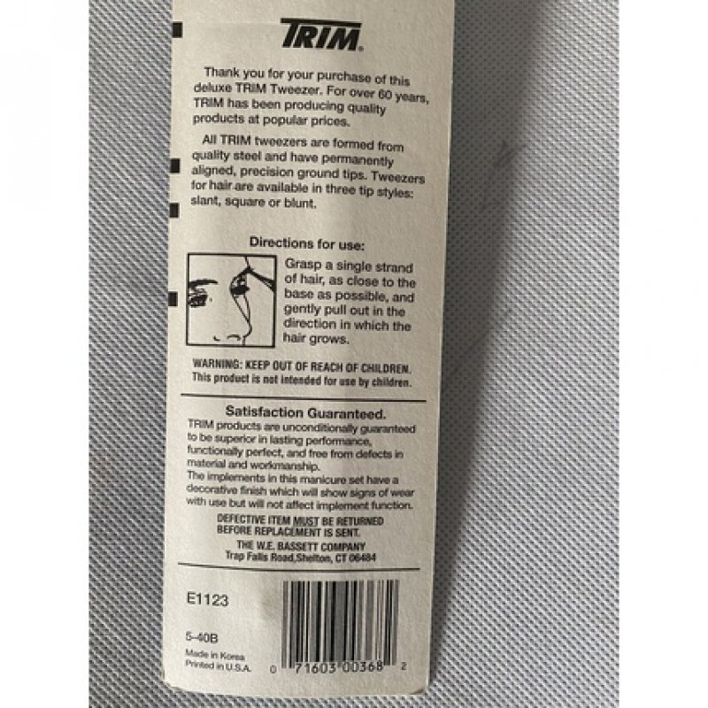 Borte Deluxe Slant Tip Tweezer with 24 Karat Gold Surface 5-40B