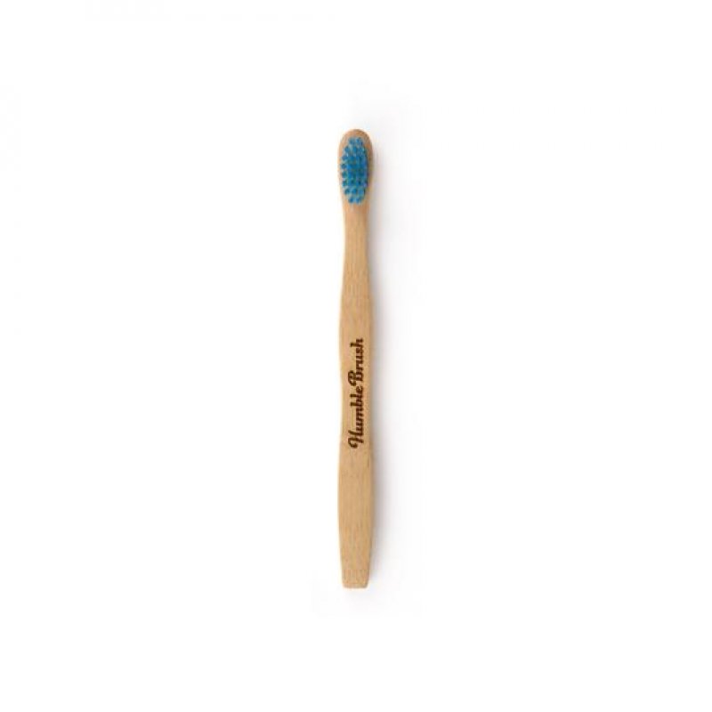 The Humble Co. Bamboo Kids Toothbrush Blue Ultra-Soft Bristles Dentist Approved