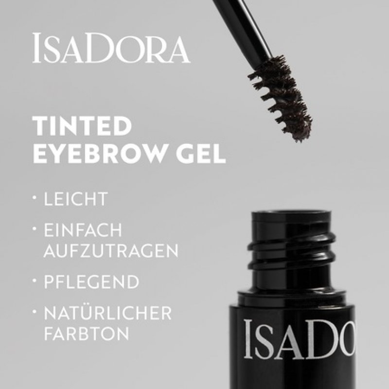 IsaDora Eyebrow Gel with Precision Brush - Easy Fixing and Long-lasting Result - For Defined and Fuller-looking