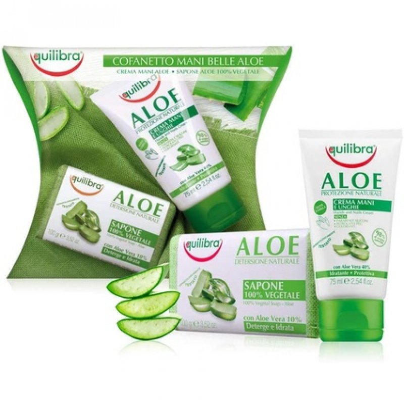 Equilibra Corpo Aloe Hand Cream and Vegetable Soap Gift Set