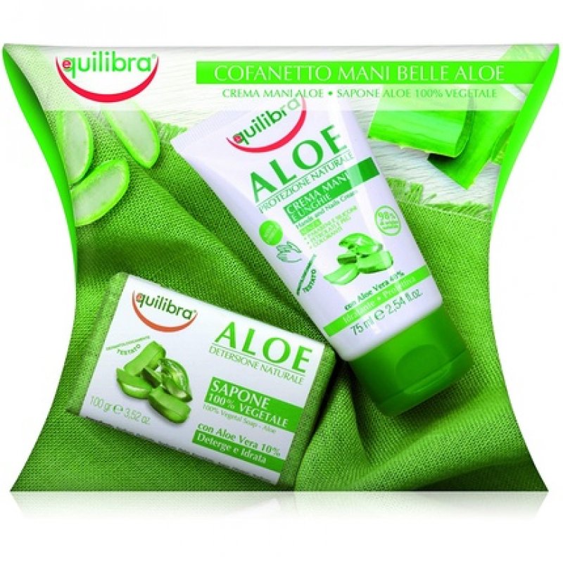 Equilibra Corpo Aloe Hand Cream and Vegetable Soap Gift Set