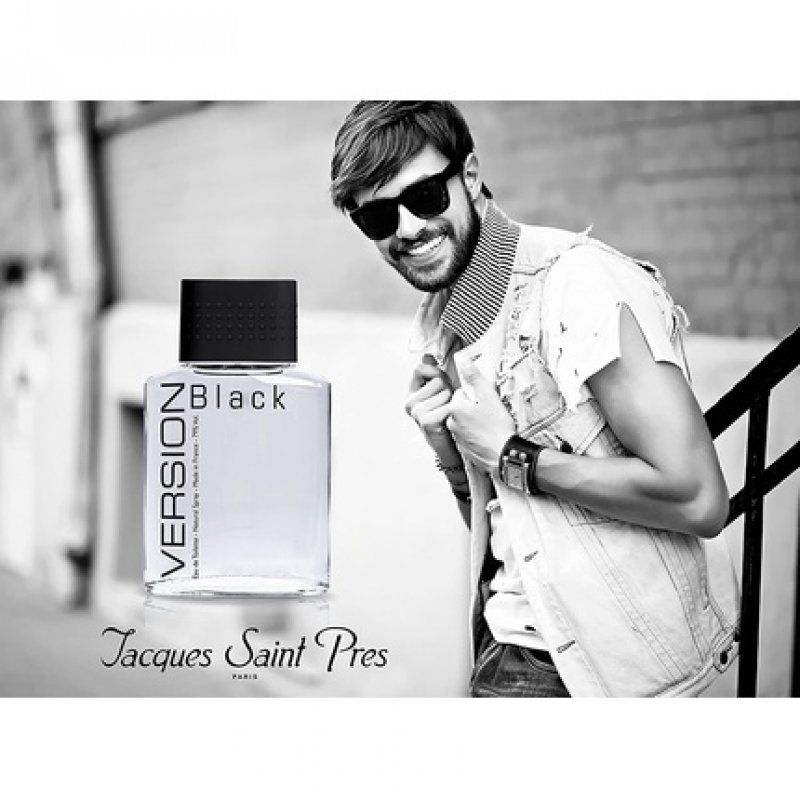 STOCKLWD10 - ULRIC DE VARENS - SAINT PRÉS VERSION BLACK EAU DE TOILETTE SPRAY FOR MEN 100ML - WOODY FRESH FRAGRANCE