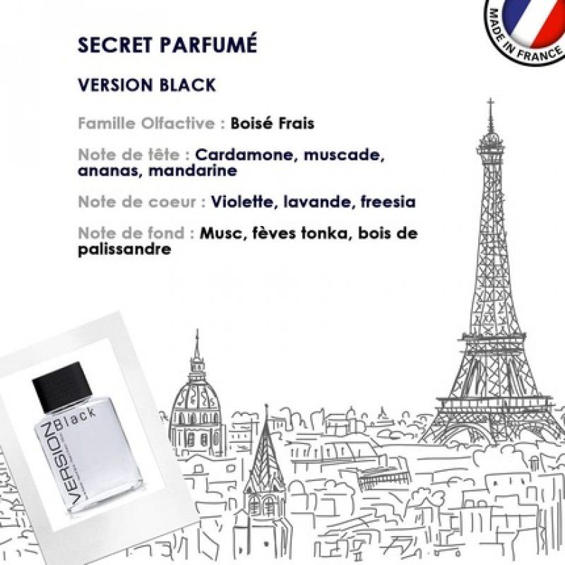 STOCKLWD10 - ULRIC DE VARENS - SAINT PRÉS VERSION BLACK EAU DE TOILETTE SPRAY FOR MEN 100ML - WOODY FRESH FRAGRANCE