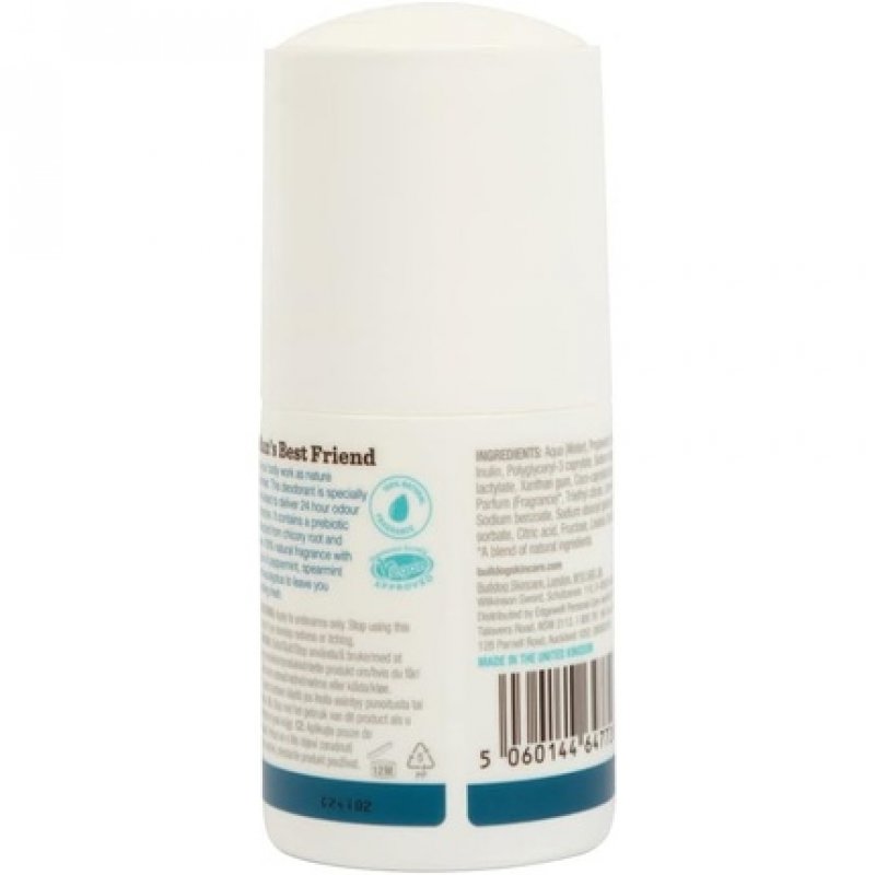 Bulldog Peppermint and Eucalyptus Roll On Natural Deodorant 75ml