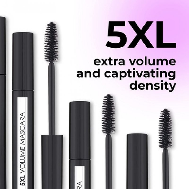 Lamel Mascara Natural and Organic Waterproof Voluminous Black Clear Formula 10ml - 5XL