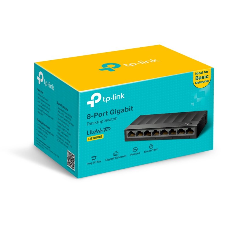 TP-Link LS1008G Non-géré Gigabit Ethernet (10/100/1000) Noir