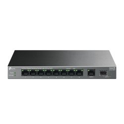 TP-LINK (LS1210GP) 10-Port Gigabit Desktop LiteWave Switch with 8-Port PoE , GB SFP Port