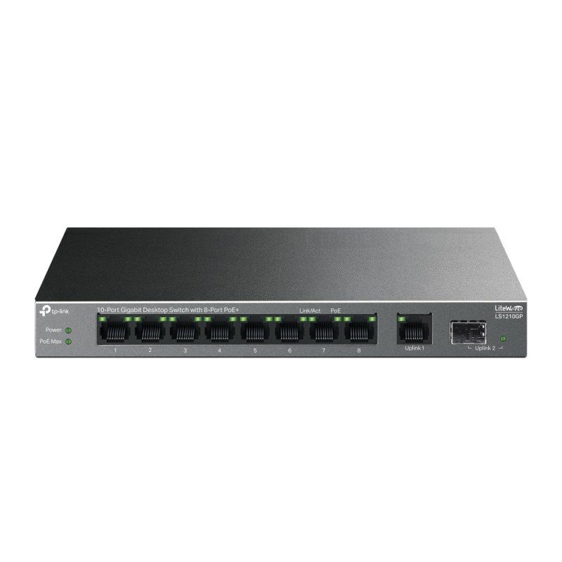 TP-Link LiteWave 10-Port Gigabit Desktop Switch with 8-Port PoE 