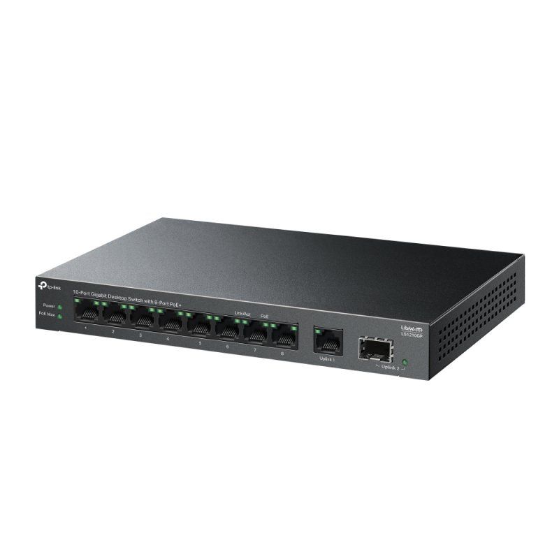 TP-Link LiteWave 10-Port Gigabit Desktop Switch with 8-Port PoE 
