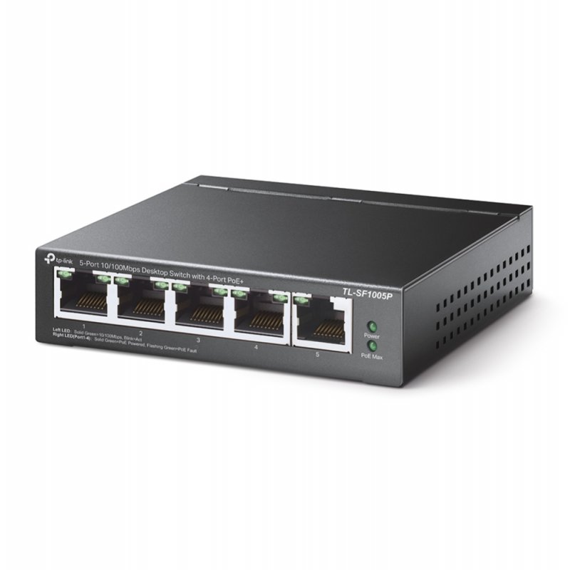 TP-Link TL-SF1005P Non-géré Fast Ethernet (10/100) Connexion Ethernet, supportant l'alimentation via ce port (PoE)