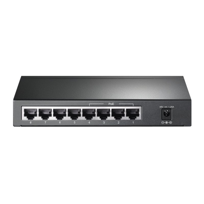 TP-LINK (TL-SG1008P) 8-Port Gigabit Unmanaged Desktop Switch, 4-Port PoE, Steel Case