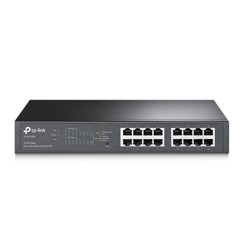 TP-Link TL-SG1016PE Géré L2 Gigabit Ethernet (10/100/1000) Connexion Ethernet, supportant l'alimentation via ce port
