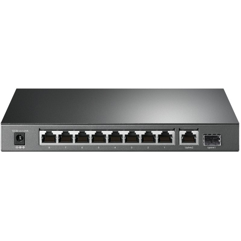 TP-LINK (TL-SG1210P) 10-Port GB Desktop Switch, 9 RJ45 1 SFP Port, 8-Port PoE , Metal Casing
