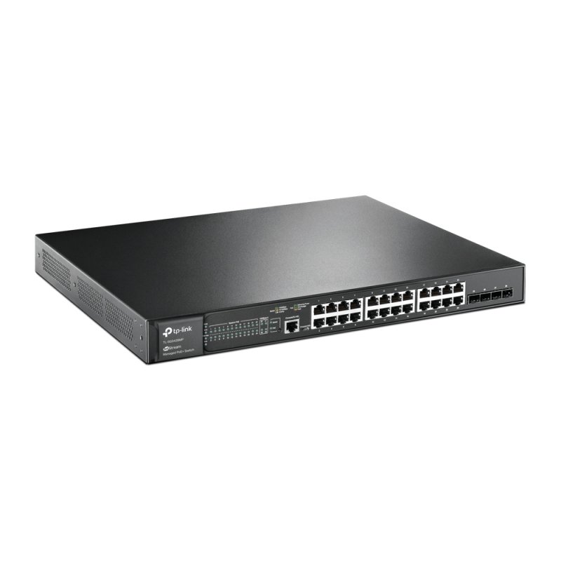 TP-LINK (TL-SG3428MP) JetStream 28-Port Gigabit L2 Managed Switch with 24-Port PoE , 4 SFP Slots, Rackmountable