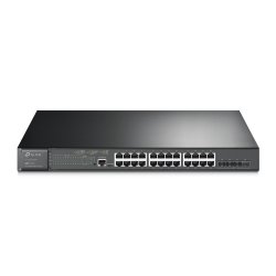 TP-Link JetStream 24-Port Gigabit and 4-Port 10GE SFP L2 Managed Switch with 24-Port PoE 