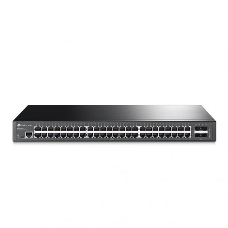 TP-LINK (TL-SG3452) JetStream 48-Port Gigabit L2 Managed Network Switch with 4 SFP Slots, L2/L3/L4 QoS, Fanless,