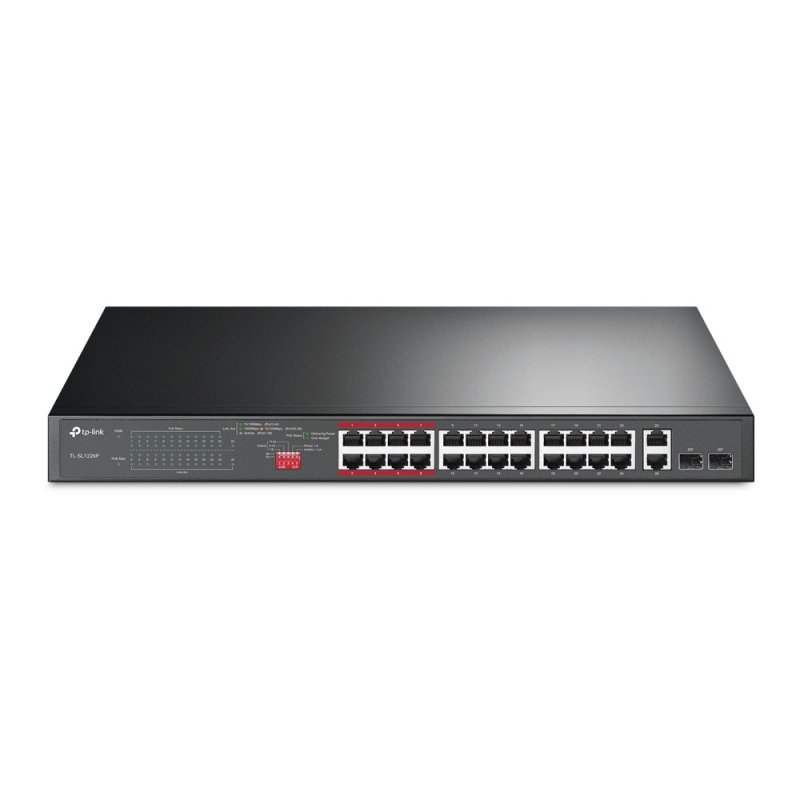 TP-Link 24-Port 10/100Mbps 2-Port Gigabit Unmanaged PoE Switch