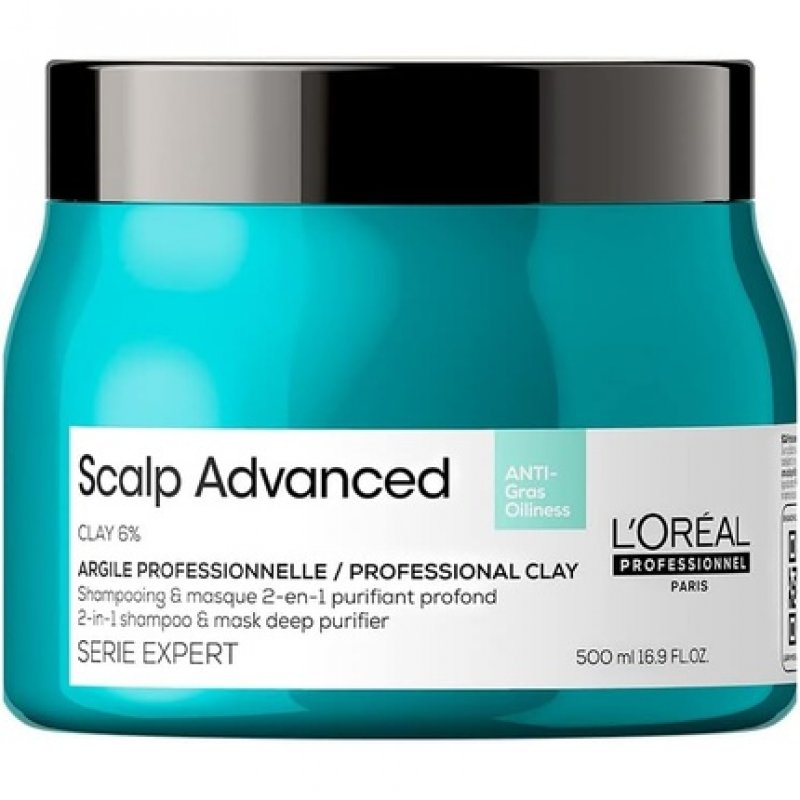 Scalp Advanced Anti-Oiliness 2-in-1 Shampoo & Mask Deep Purifying Clay 500ml