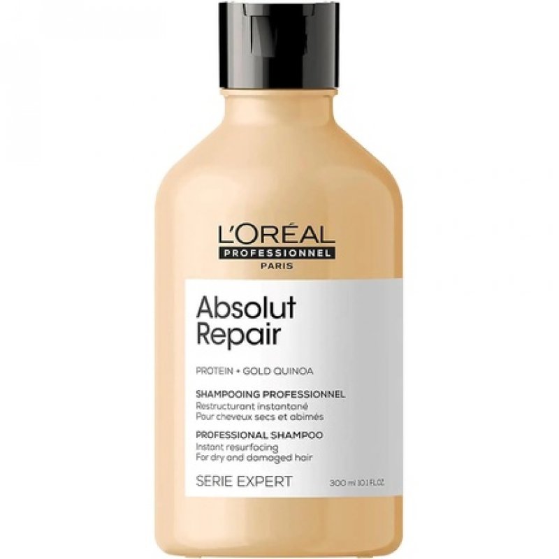 L'Oreal Professionnel Shampoo with Protein and Gold Quinoa for Dry and Damaged Hair Serie Expert Absolut Repair 300ml