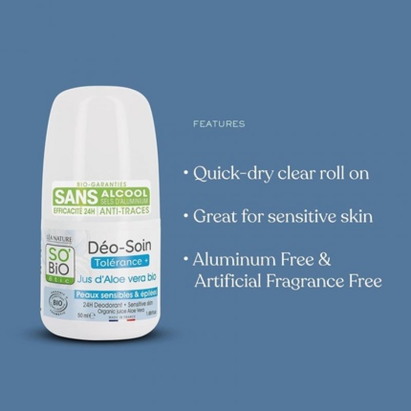 SO'BiO étic Aloe Vera Cosmos Bio-Deodorant Hypoallergenic 50ml
