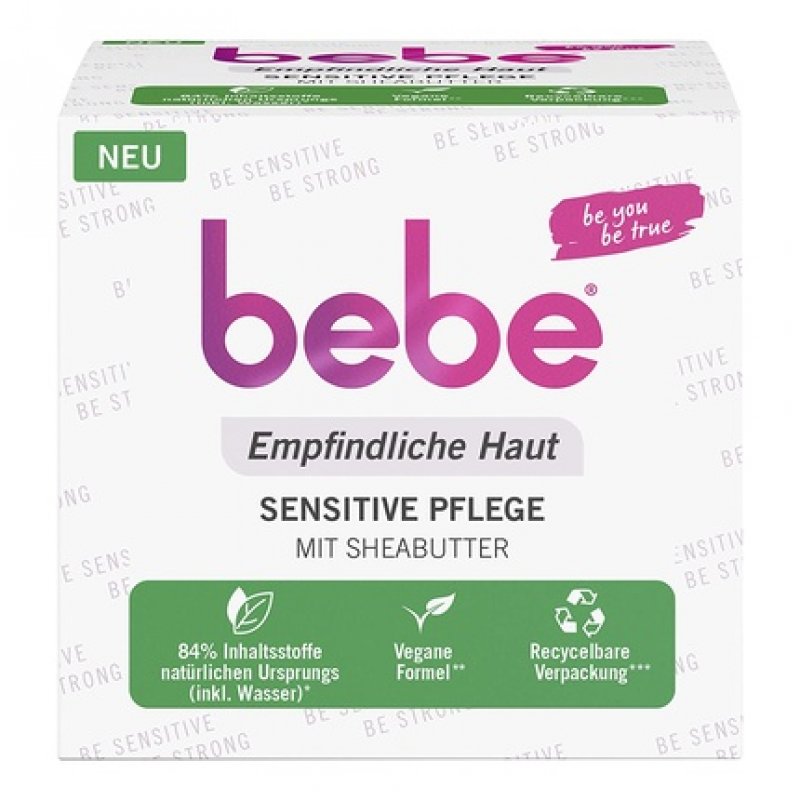 bebe Sensitive Care Face Cream 50ml with Shea Butter - Soothing Moisturizer for Sensitive Skin