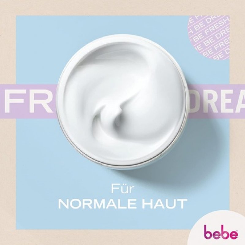 bebe Moisturizing Cream 50ml Face Cream for Normal Skin with Peach Extract and Vitamin E