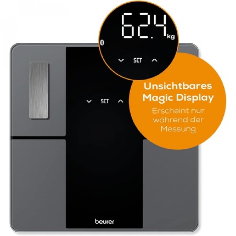Beurer BF 500 Bluetooth Digital Body Scale with Body Fat and Muscle Analysis - Extra Large Display