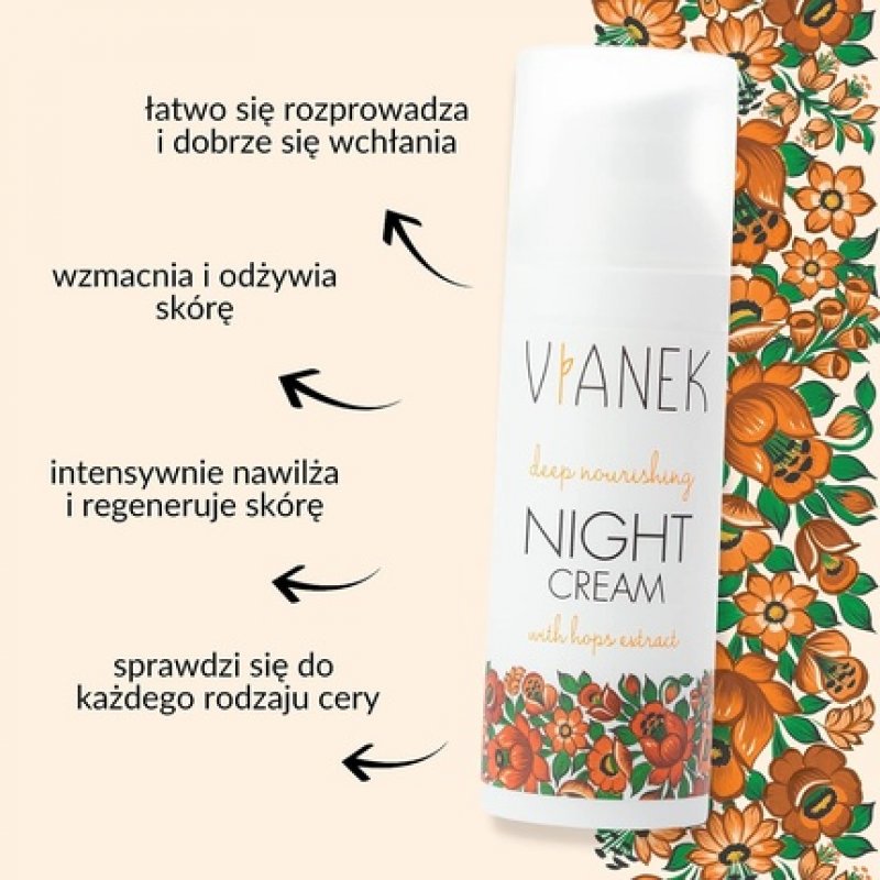Sylveco Vianek Nourishing Night Face Cream with Hop Cones Extract 50ml