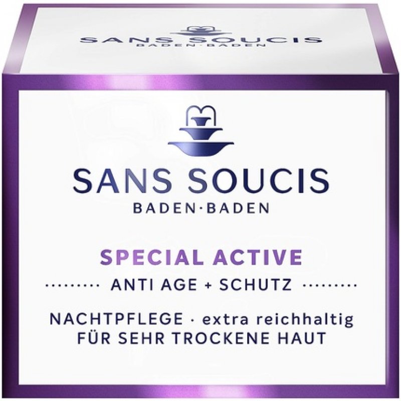 Sans Soucis Rich Night Cream for Dry Skin 50ml - Special Active Moisturizing Night Cream 50ml