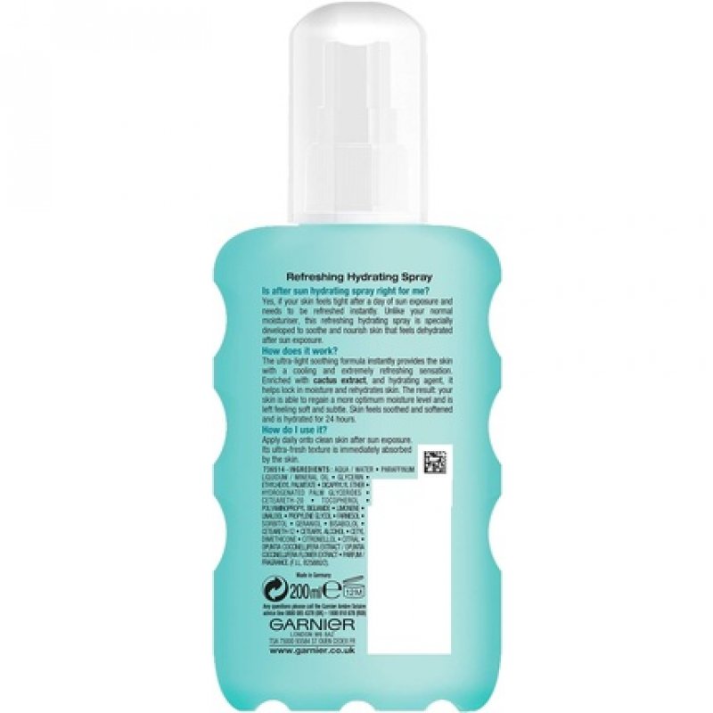 Garnier Ambre Solaire After Sun Spray Soothing and Calming Aftersun Enriched With Aloe Vera 200ml