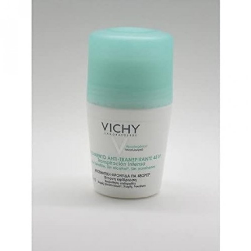 Vichy 48 Hour 'No-Trace' Anti-Perspirant Deodorant Roll On 50ml - Pack of 2