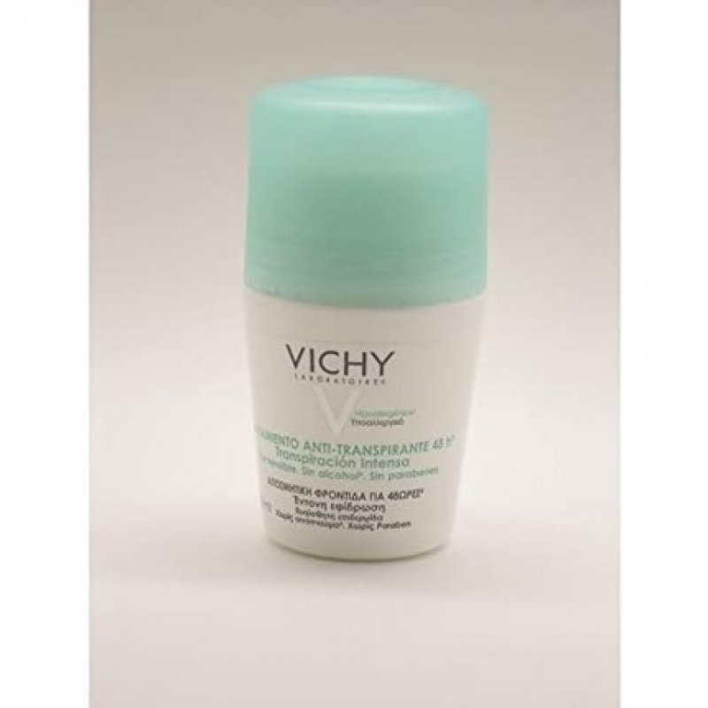 Vichy 48 Hour 'No-Trace' Anti-Perspirant Deodorant Roll On 50ml - Pack of 2
