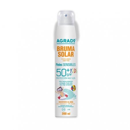 Agrado Spray Kids 50 Dry Sun Mist and Moisturizing Sunscreen with SPF 50 UVA UVB Infrared Protection Water Resistant