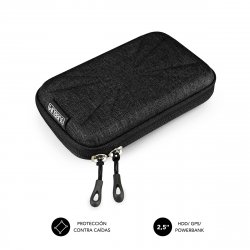 SUBBLIM SUB-HDD-HBC001 storage drive case Pouch case ABS synthetics, Polyurethane Black